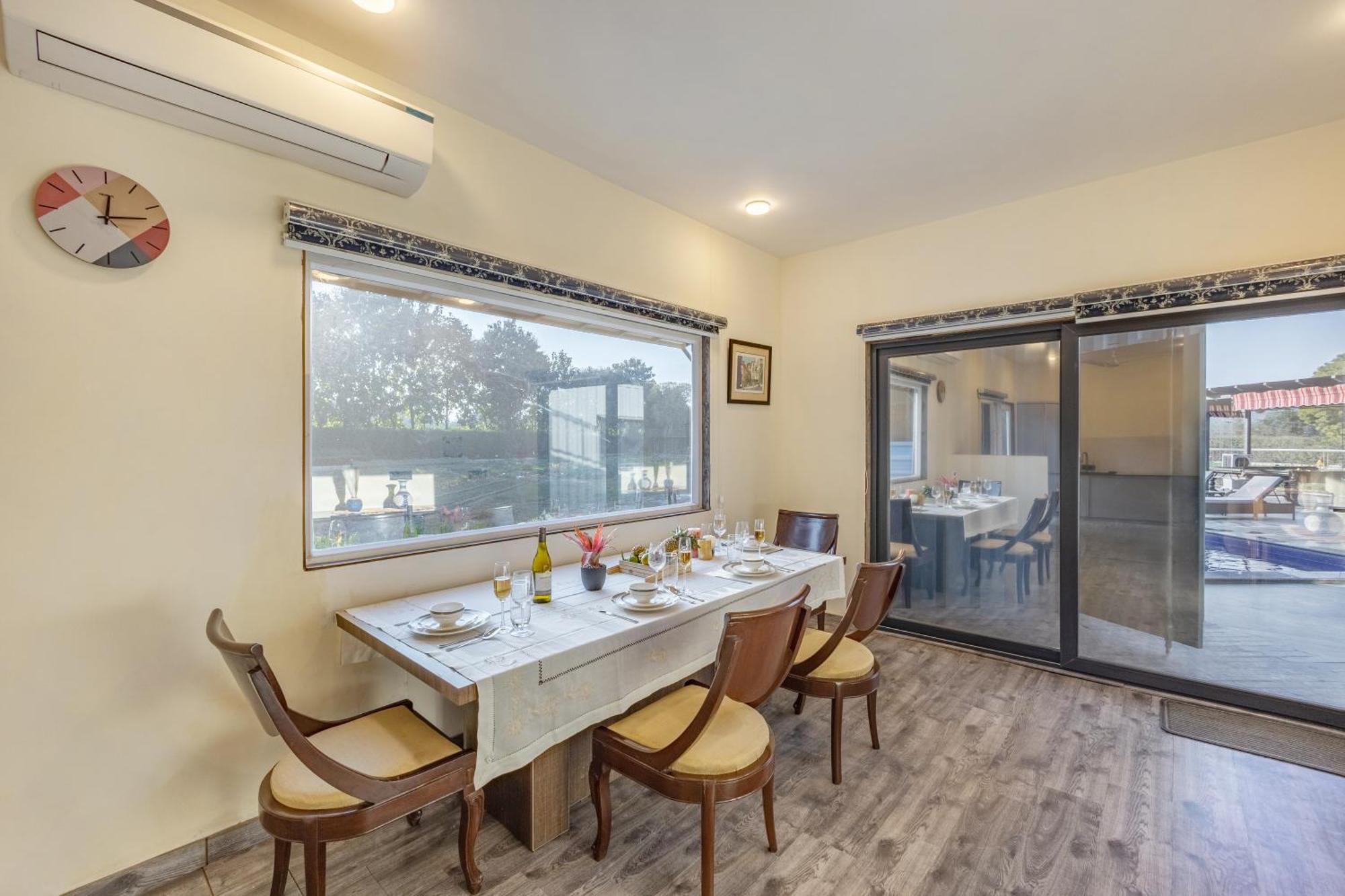 Elivaas Hidden Oasis 4Bhk With Pool, Mud House & Container House Villa Dhauj Exterior photo