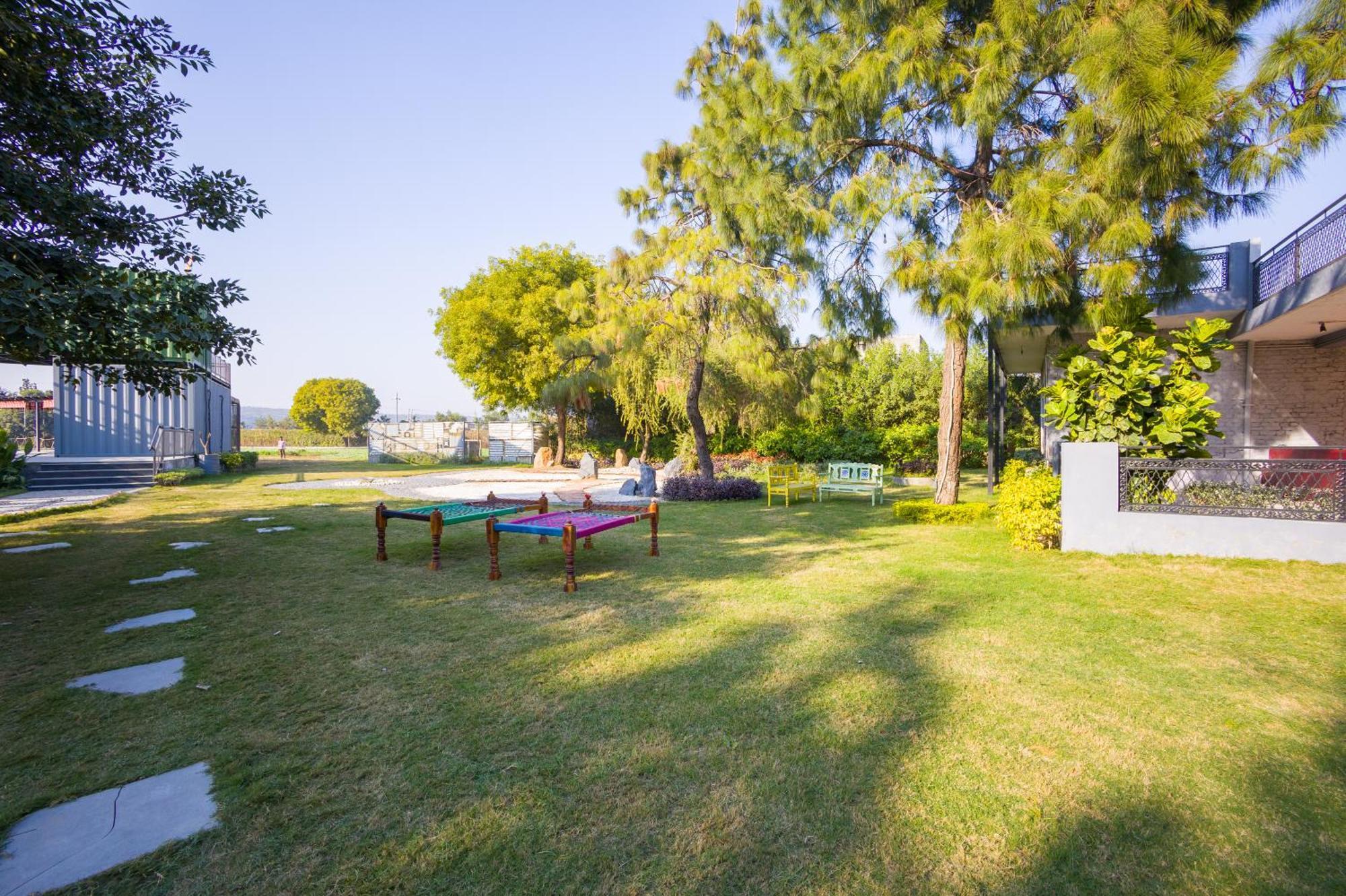 Elivaas Hidden Oasis 4Bhk With Pool, Mud House & Container House Villa Dhauj Exterior photo