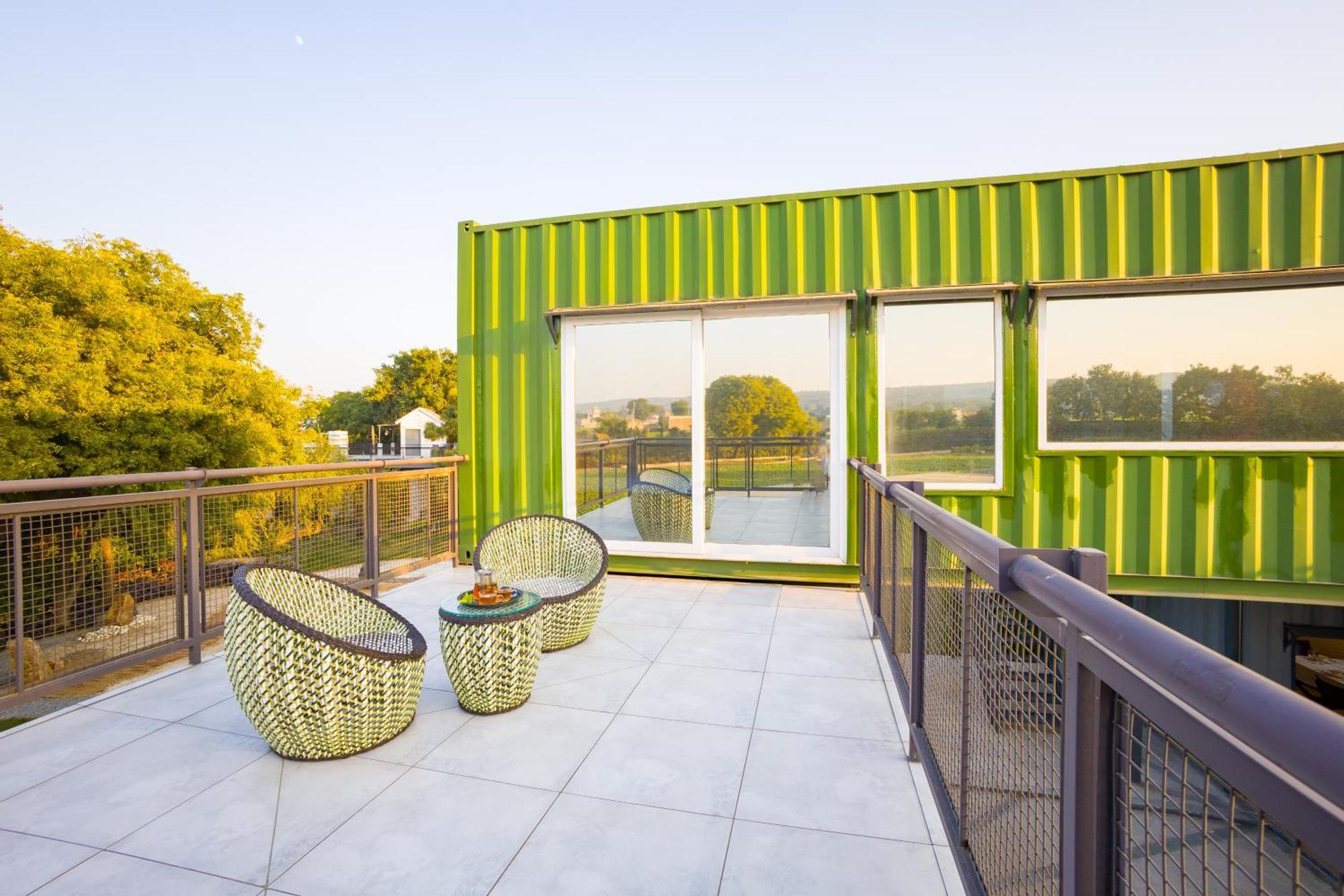 Elivaas Hidden Oasis 4Bhk With Pool, Mud House & Container House Villa Dhauj Exterior photo